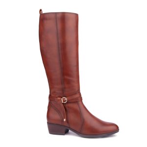 Pikolinos Bota Alta De Piel Con Cremallera Color Cuero W1U-9764