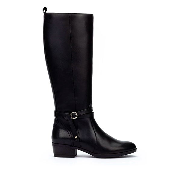Pikolinos Bota Alta De Piel Negra W1U-9764