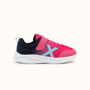 Munich Zapatillas Con Velcro Negro Rosa MINI LETA 8935005