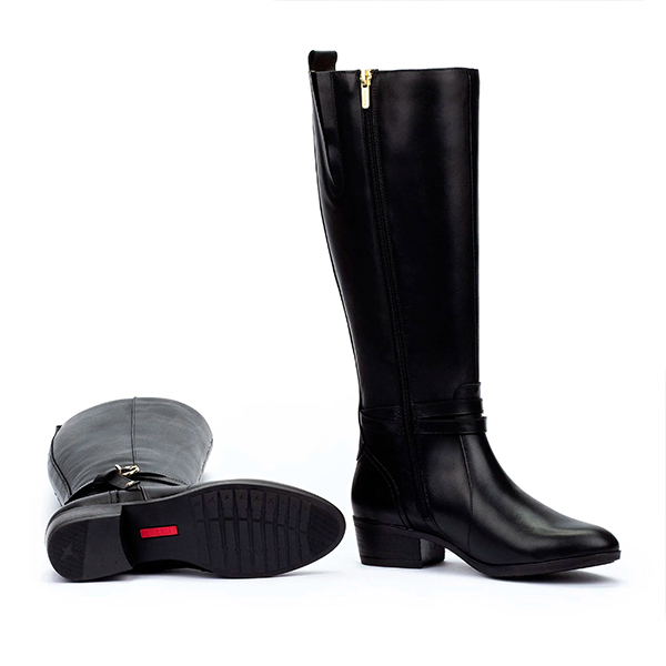 Pikolinos Bota Alta De Piel Negra W1U-9764 - Imagen 7